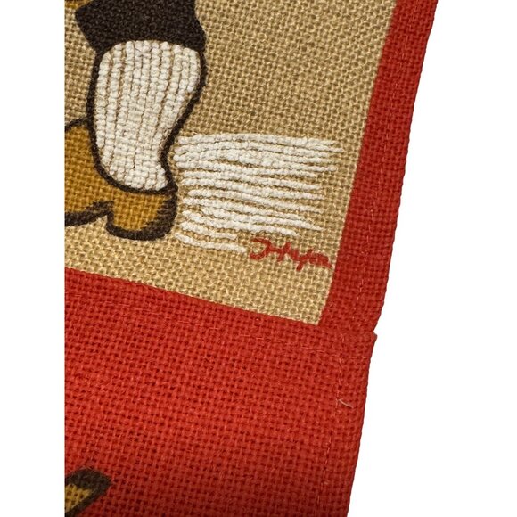 Vintage Christmas Stil Dukar 100% Jute Made In Sweden Norge Shall Hangings - Picture 5 of 10